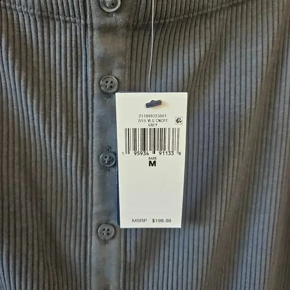 Polo Ralph Lauren Button Front Rib Knit Gray Pencil Skirt Medium - Picture 6 of 15